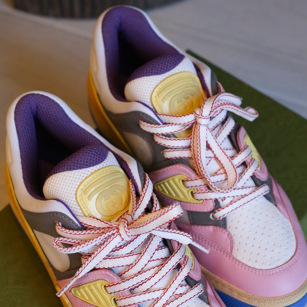 Women’s Multi-Color Gucci Basket Sneaker - Picture 10 of 13